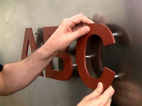 how to hang metal letter to house|How to Mount Metal Letters with Spacers .